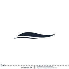modern wave swoosh logo template