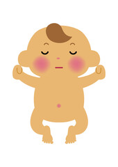 裸の赤ちゃんのイラスト-新生児。
人物のイラスト素材。

