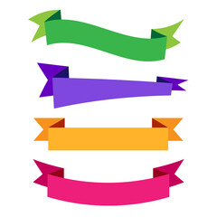 Fototapeta premium Banners icon set flat design illustration