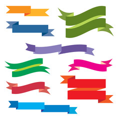 Banners icon set flat design illustration