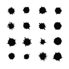 Blot set collection vector graphic on isolated background.