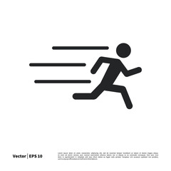 running icon vector illustration simple design element