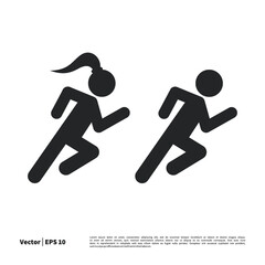 running icon vector illustration simple design element