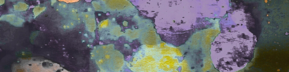 Rough Painting. Hand Blue Design. Cosmic