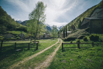 Salau village dans la vallée du haut-Salat en Ariège