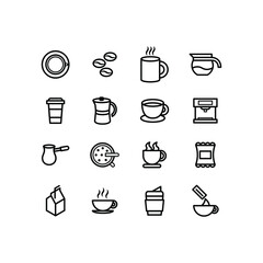 Set Abstract Doodle Elements Hand Drawn Collection Drink Beverages Cocktails Alcohol Sketch Vector Design Style Background Illustration For Restaurant Cafe Illustration Icons