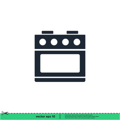 oven bakery icon vector illustration logo template