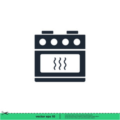 oven bakery icon vector illustration logo template