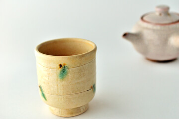 伊豆焼松葉模様の湯呑