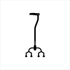 Walking Stick Icon, Walking Can Icon