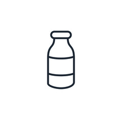 bottle milk icon vector illustration logo template