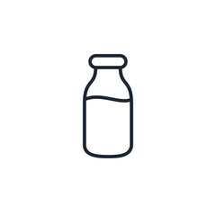 bottle milk icon vector illustration logo template