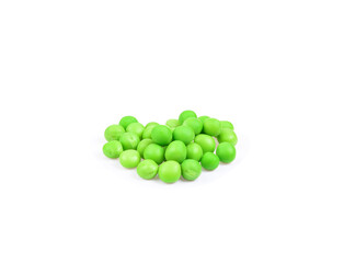 Pea seeds (Pisum sativum), fresh, isolated.