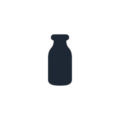 bottle milk icon vector illustration logo template