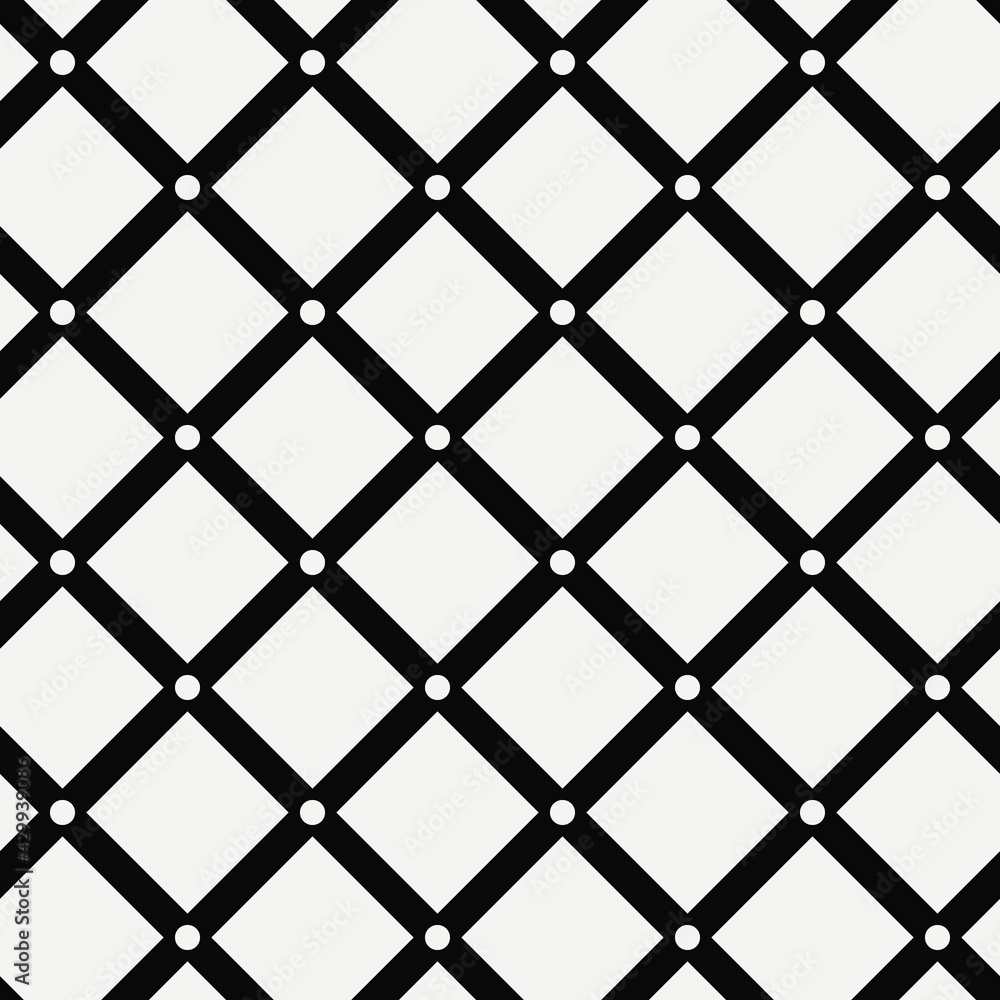 Poster diamonds and small circles pattern. seamless and vector ornament or wallpaper.