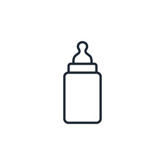 baby milk bottle icon vector illustration logo template