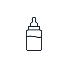baby milk bottle icon vector illustration logo template