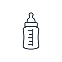 baby milk bottle icon vector illustration logo template