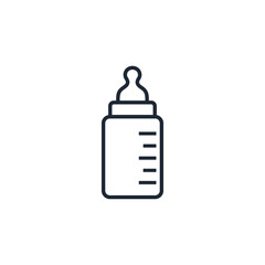 baby milk bottle icon vector illustration logo template