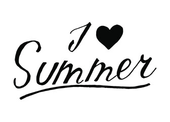 I love summer vector sticker lettering