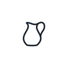 pitcher icon drink symbol vector illustration simple design element logo template - obrazy, fototapety, plakaty