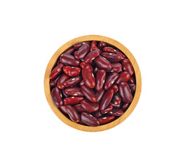 Red beans isolated on white background.