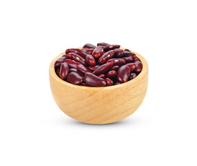 Red beans isolated on white background.