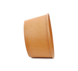 Paper food container on white background