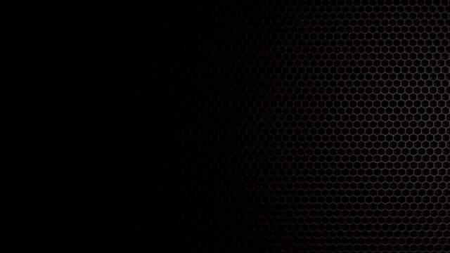 Background from metal rhombuses on black and chrome metal