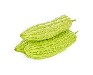 Bitter melon , Bitter gourd on white background