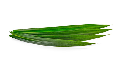 Obraz premium fresh pandan leaves isolated on white background