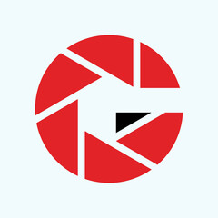 Letter G lens logo design illustration template