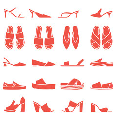 1174_Set of woman shoes icons
