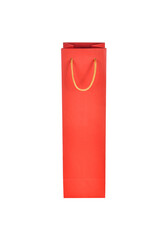 red paper bag isolated on white background