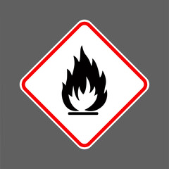 Flammable liquid icon vector graphics