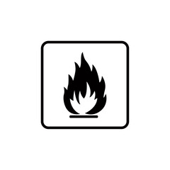 Flammable icon vector graphics