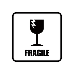 Fragile icon vector graphics