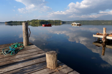 Urbino lake in the eastern plain of Corsica