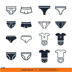 underwear icon vector illustration simple design element logo template