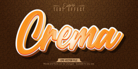 Crema style editable text effect