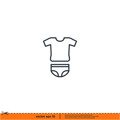 underwear icon vector illustration simple design element logo template