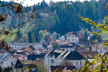Blick auf die Taborkirche in der Stadt Weiz