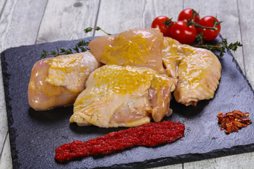 Marinated chicken with mustard