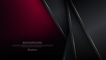 Abstract illustration with a dark pink gradient, oblique gray curtains with a border
