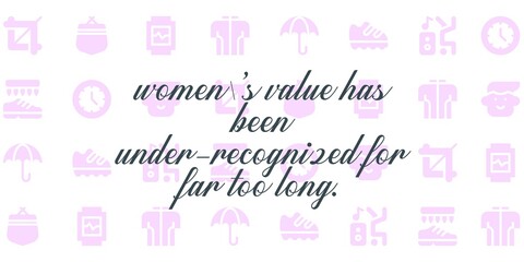 Happy women day quote. Editable vector illustration.