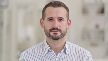 Obraz premium Portrait of Attractive Young Man Looking at Camera 
