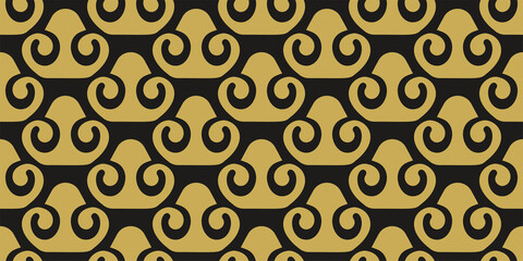 Decorative background pattern on a black background, seamless pattern, texture. Vector graphics