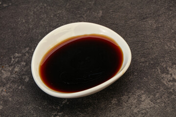 Asian soya sauce in the bowl
