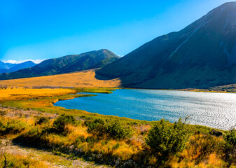 Naklejka na ściany i meble New Zealand Amazing Landscape - Autumn 2021