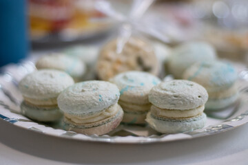 Food on the table at the party. Variety of food. Holiday concept